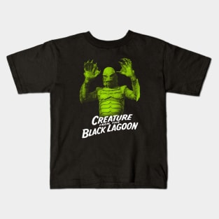 Creature from the Black lagoon Gill-man w/text 2.0 Kids T-Shirt